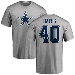 Bill Bates Dallas Cowboys Men's by Name & Number Logo T-Shirt - Ash