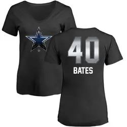 Bill Bates Dallas Cowboys Women's Black by Midnight Mascot T-Shirt -