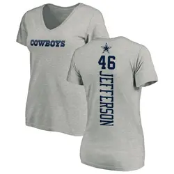 Malik Jefferson Dallas Cowboys Women's by Backer Slim Fit T-Shirt - Ash